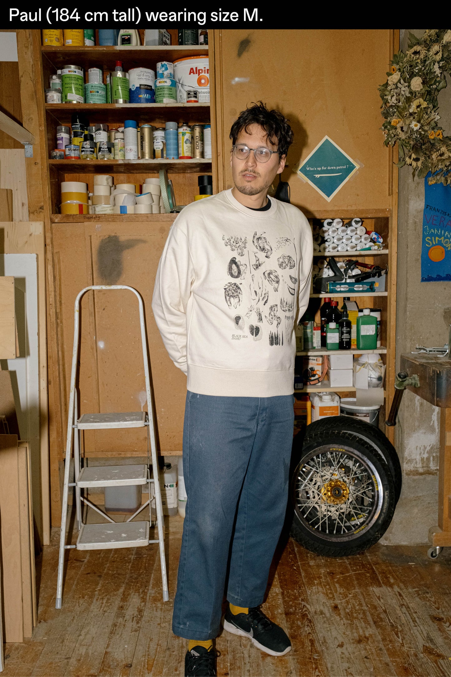 90s Pullover Off Weiss