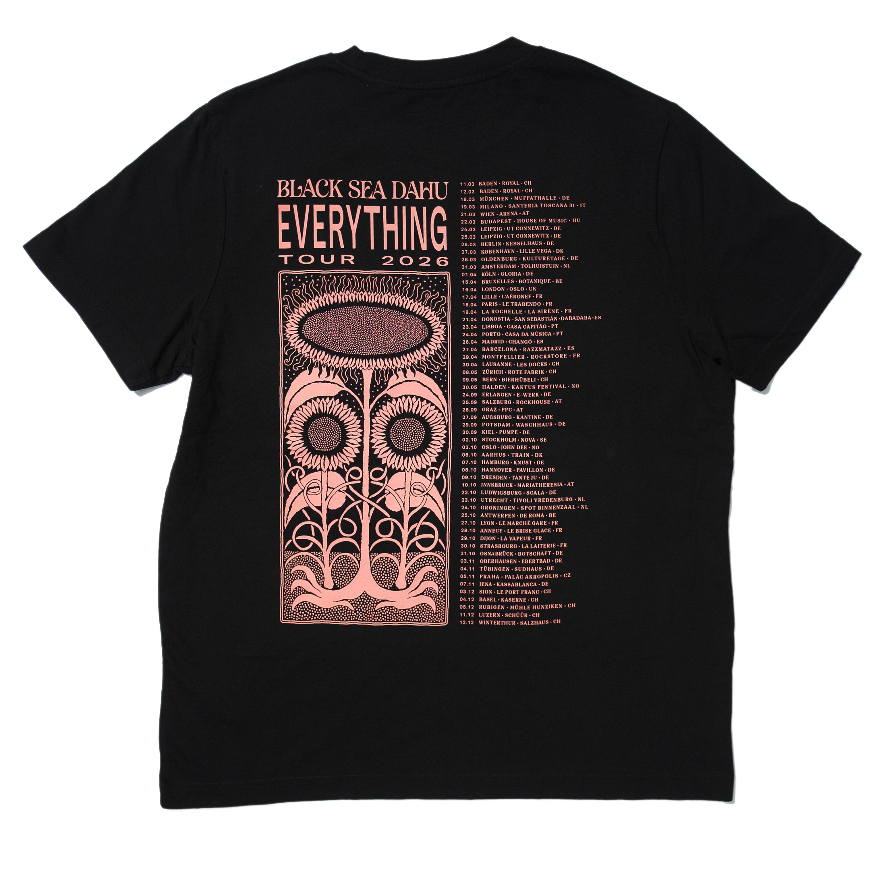 T-Shirt Black – Everything Tour 2026 – Blackseadahu