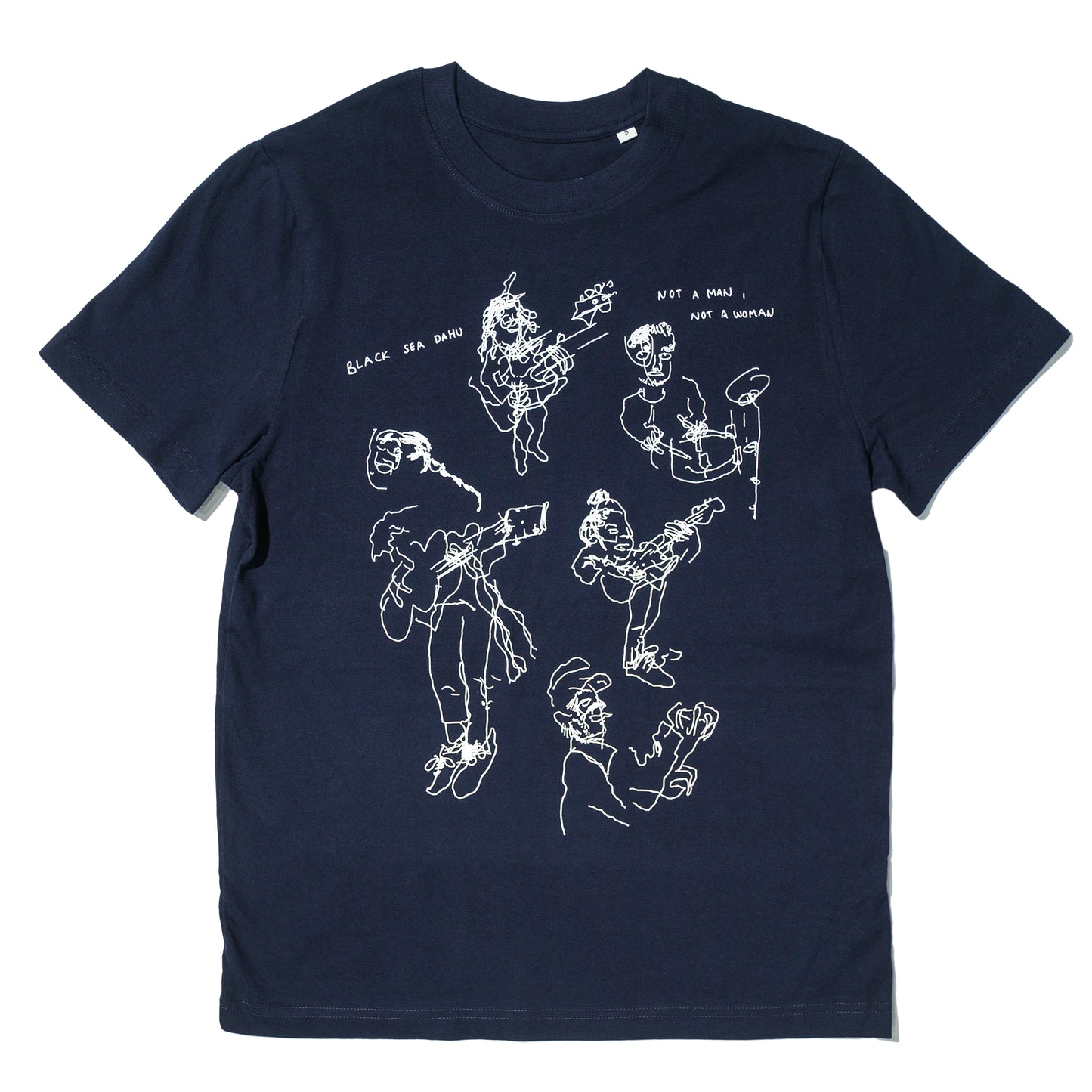 T-Shirt Dunkelblau Not A Man, Not A Woman