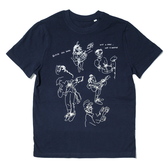 T-Shirt Dunkelblau Not A Man, Not A Woman